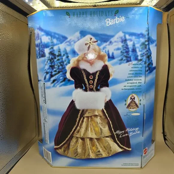 Vintage 1996 Happy Holidays Special Edition Barbie Doll Mattel #15646 New NRFB - Picture 2 of 7